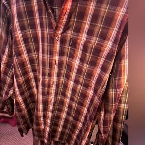Color plus natural niche Men's Plaid Button-Down Shirt - size 40cm-16